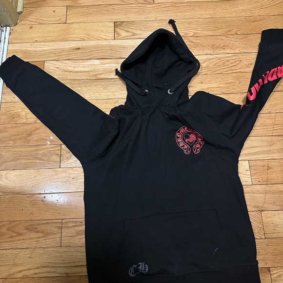 Chrome Hearts x Deadly Doll Online Exclusive Hoodie 'Black/Red' - Picture 1 of 8